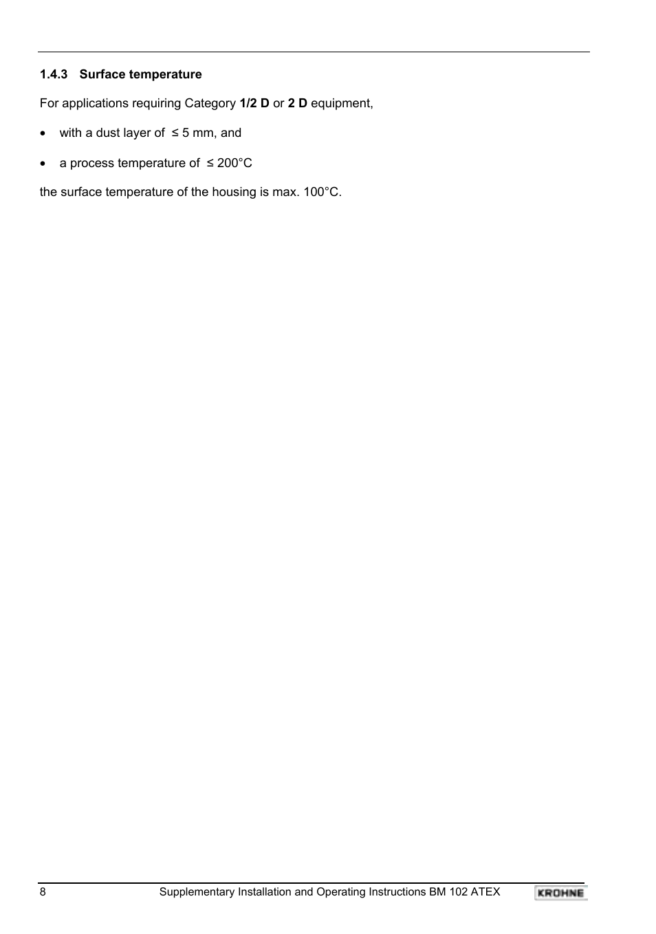 KROHNE BM 102 ATEX EN User Manual | Page 8 / 15