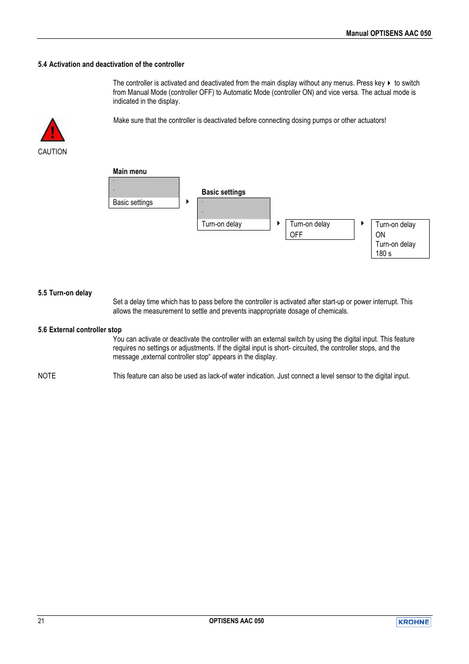 KROHNE OPTISENS AAC 050 EN User Manual | Page 21 / 32