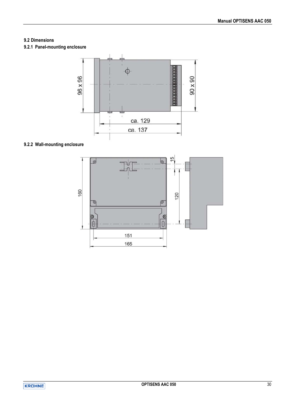 KROHNE OPTISENS AAC 050 EN User Manual | Page 30 / 32