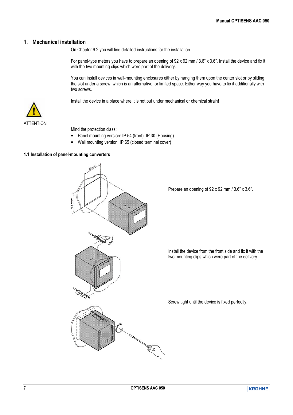 KROHNE OPTISENS AAC 050 EN User Manual | Page 7 / 32