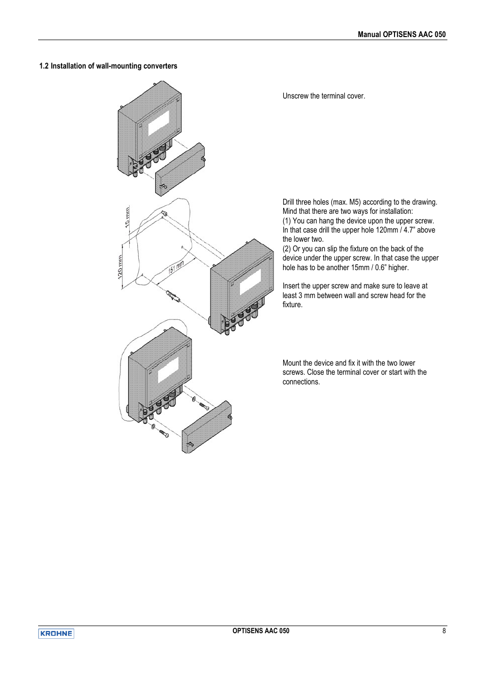 KROHNE OPTISENS AAC 050 EN User Manual | Page 8 / 32