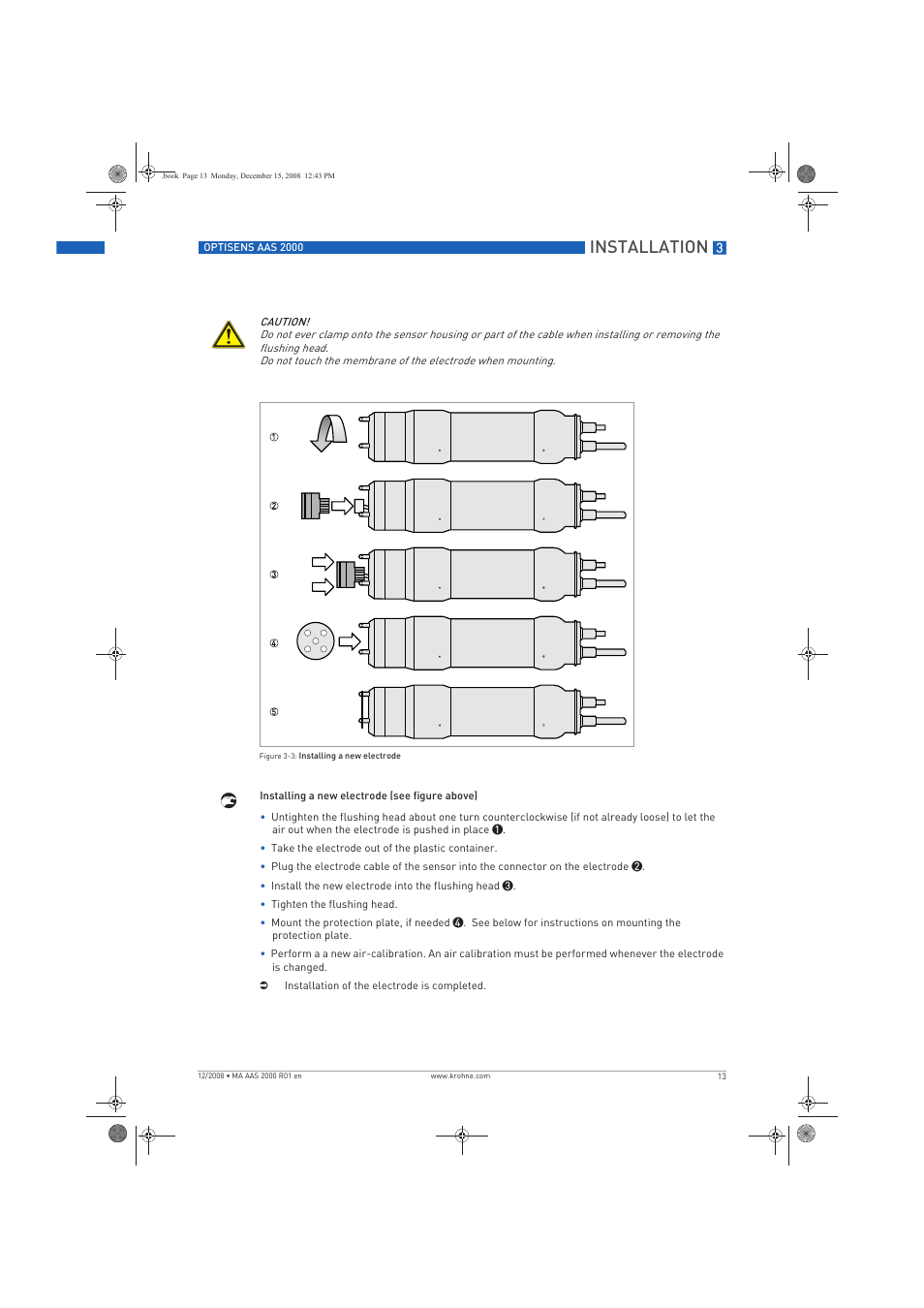 Installation | KROHNE OPTISENS AAS 2000 EN User Manual | Page 13 / 40