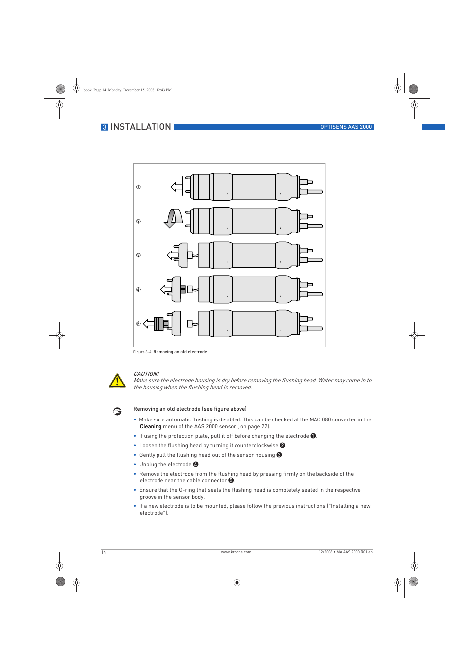 Installation | KROHNE OPTISENS AAS 2000 EN User Manual | Page 14 / 40