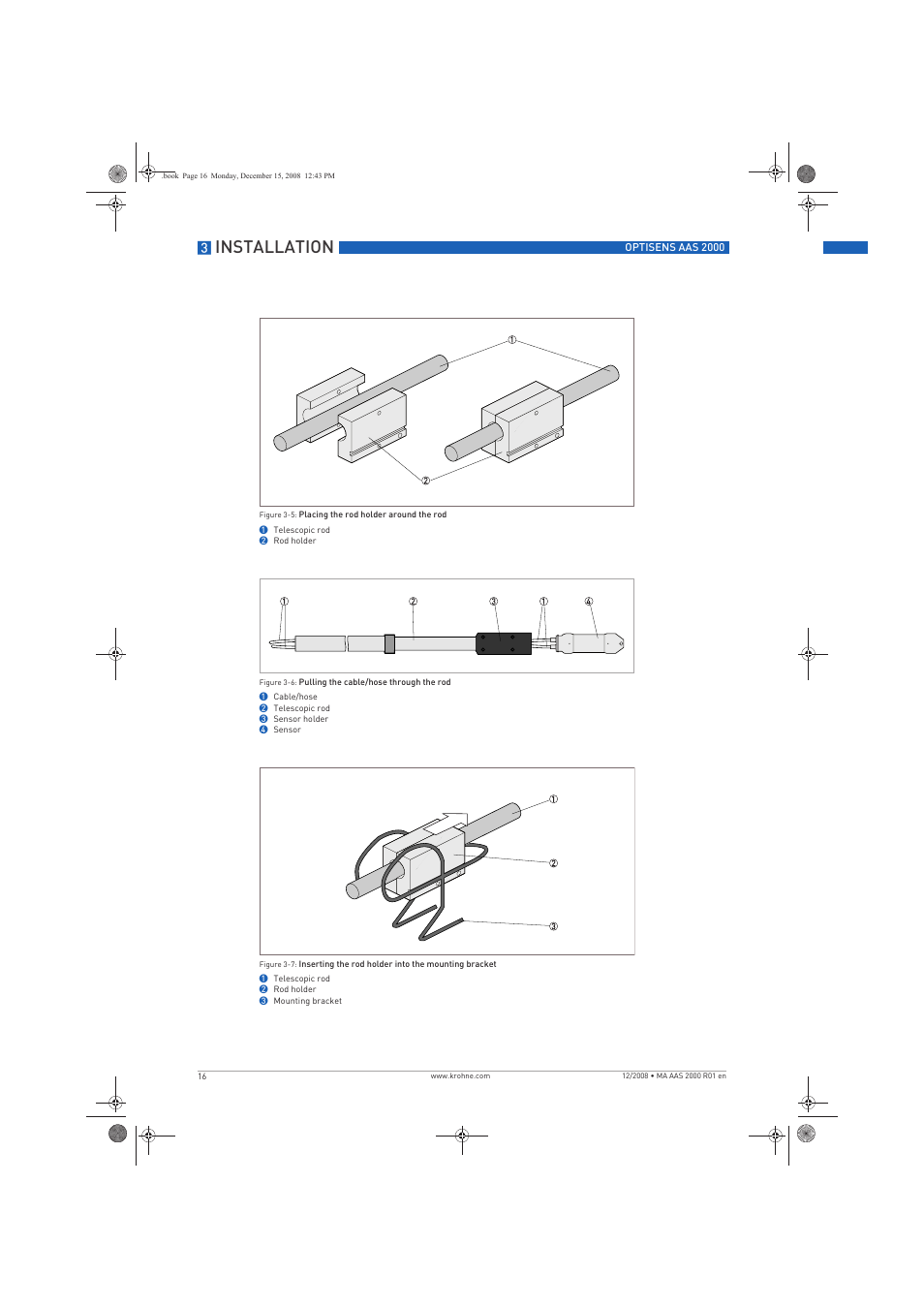 Installation | KROHNE OPTISENS AAS 2000 EN User Manual | Page 16 / 40