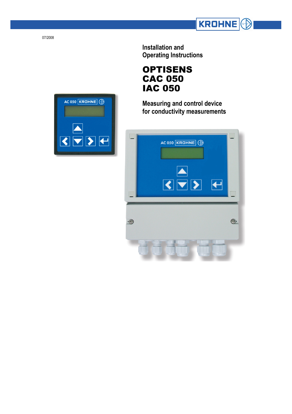 KROHNE OPTISENS CAC 050 EN User Manual | 30 pages