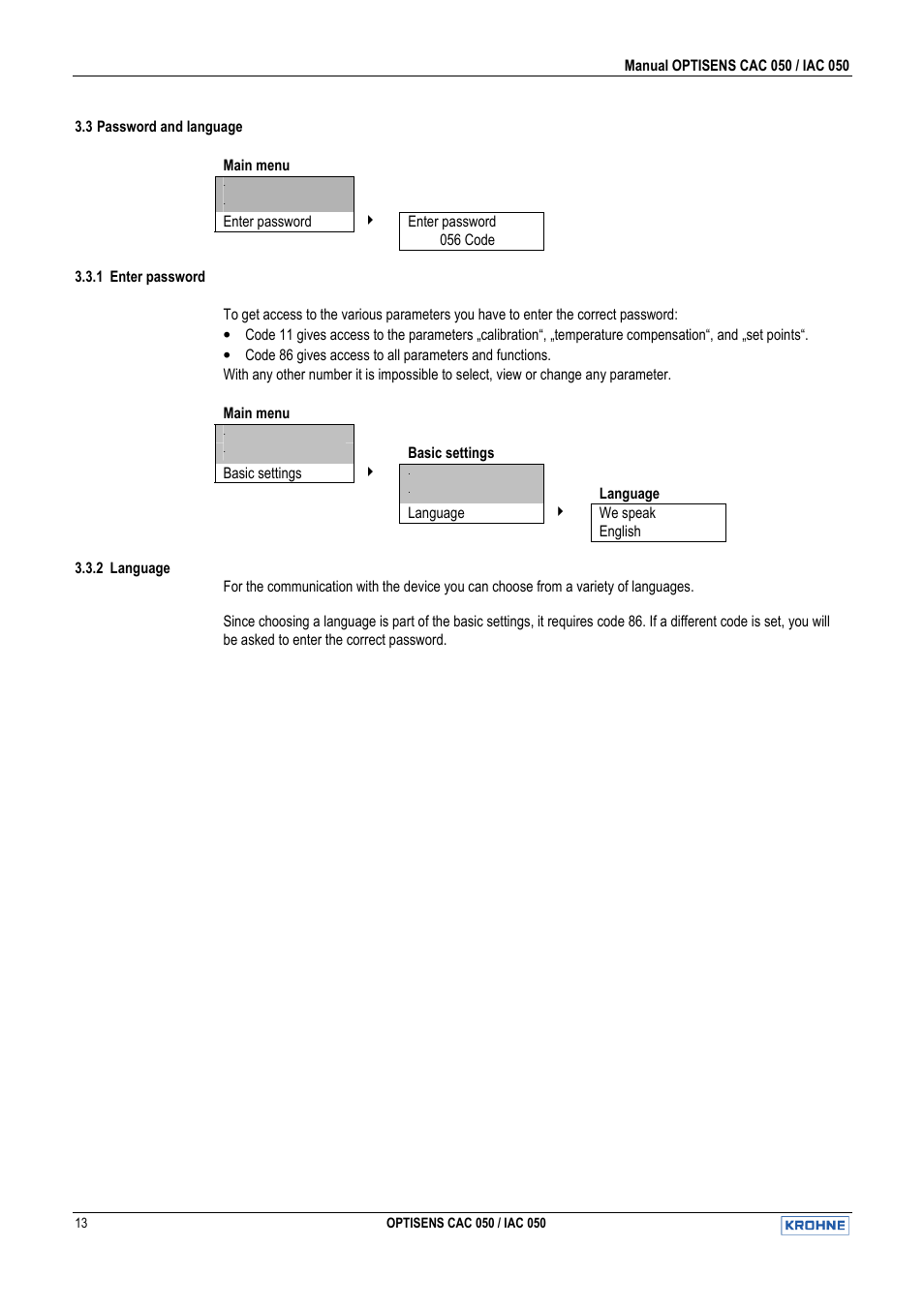 KROHNE OPTISENS CAC 050 EN User Manual | Page 13 / 30