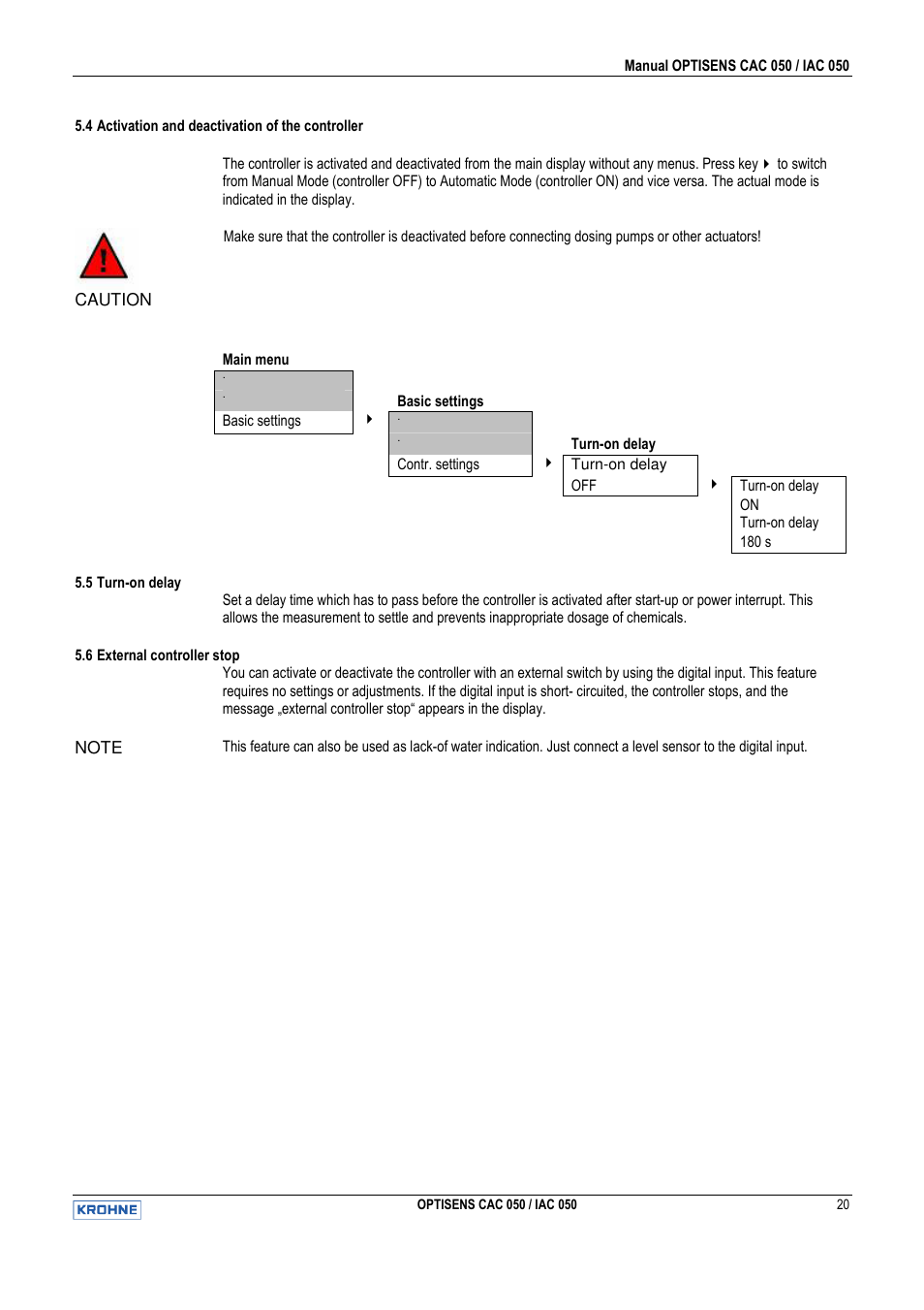 KROHNE OPTISENS CAC 050 EN User Manual | Page 20 / 30