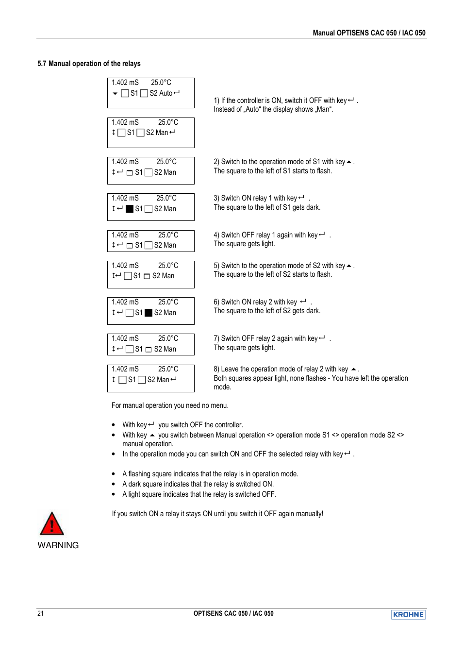 KROHNE OPTISENS CAC 050 EN User Manual | Page 21 / 30