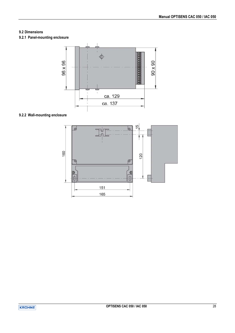 KROHNE OPTISENS CAC 050 EN User Manual | Page 28 / 30