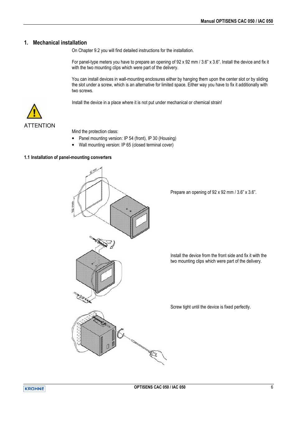 KROHNE OPTISENS CAC 050 EN User Manual | Page 6 / 30