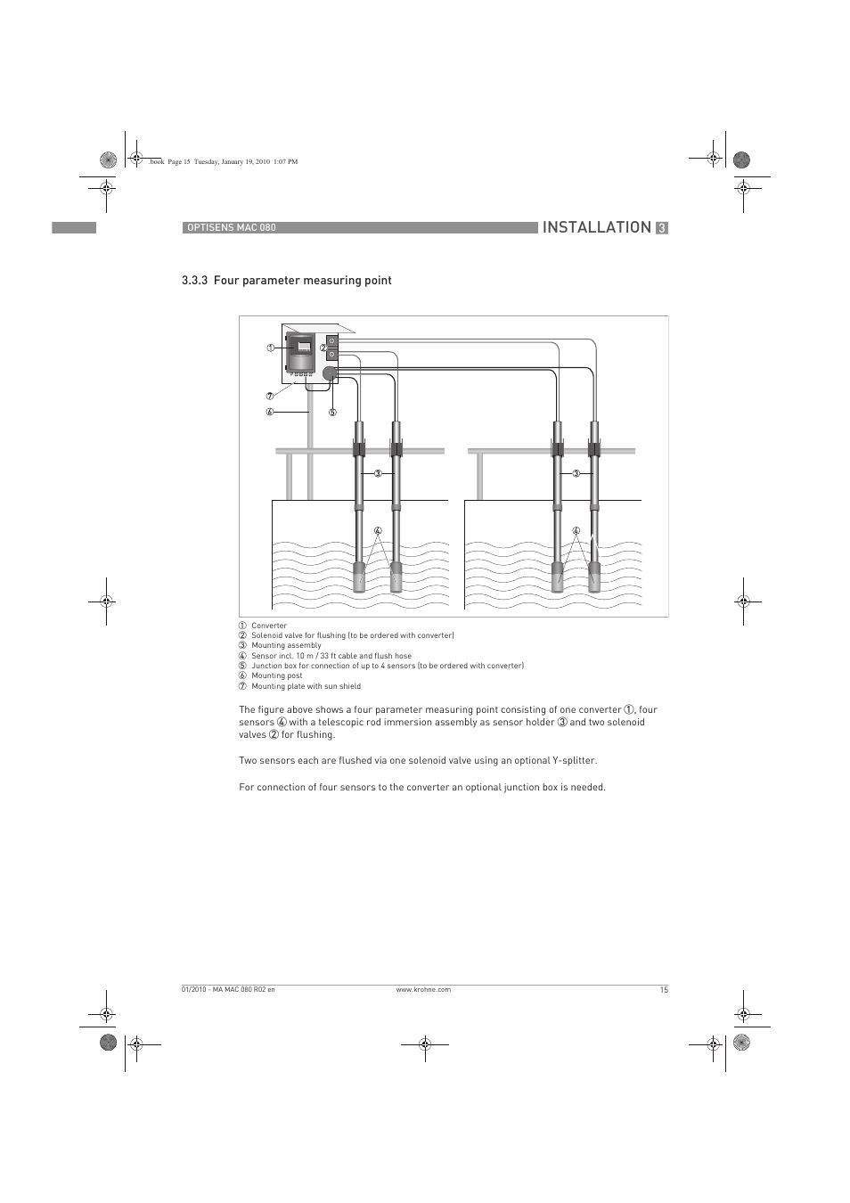 Installation | KROHNE OPTISENS MAC 080 EN User Manual | Page 15 / 56