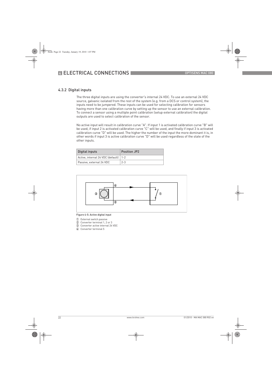 Electrical connections | KROHNE OPTISENS MAC 080 EN User Manual | Page 22 / 56