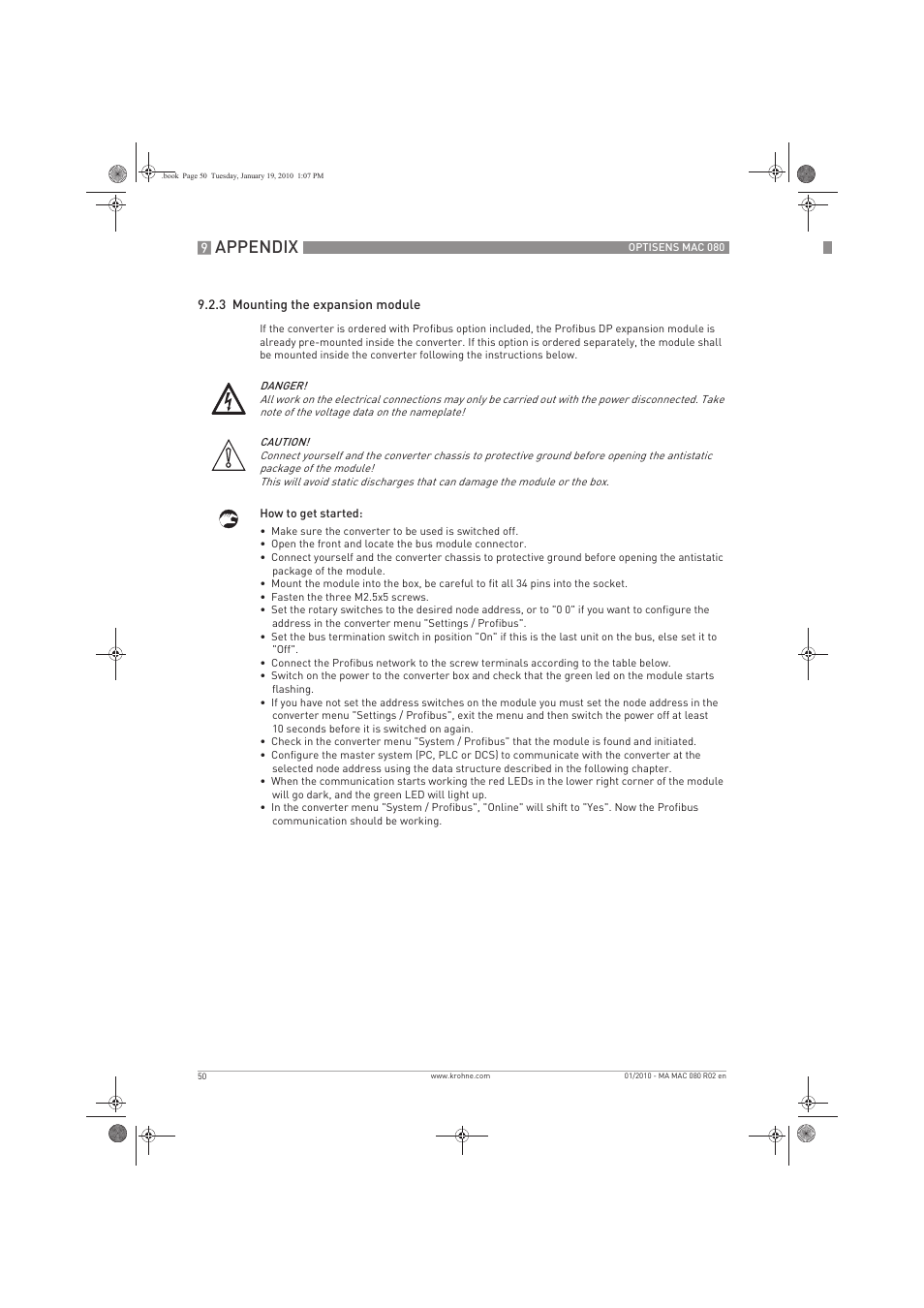 Appendix | KROHNE OPTISENS MAC 080 EN User Manual | Page 50 / 56