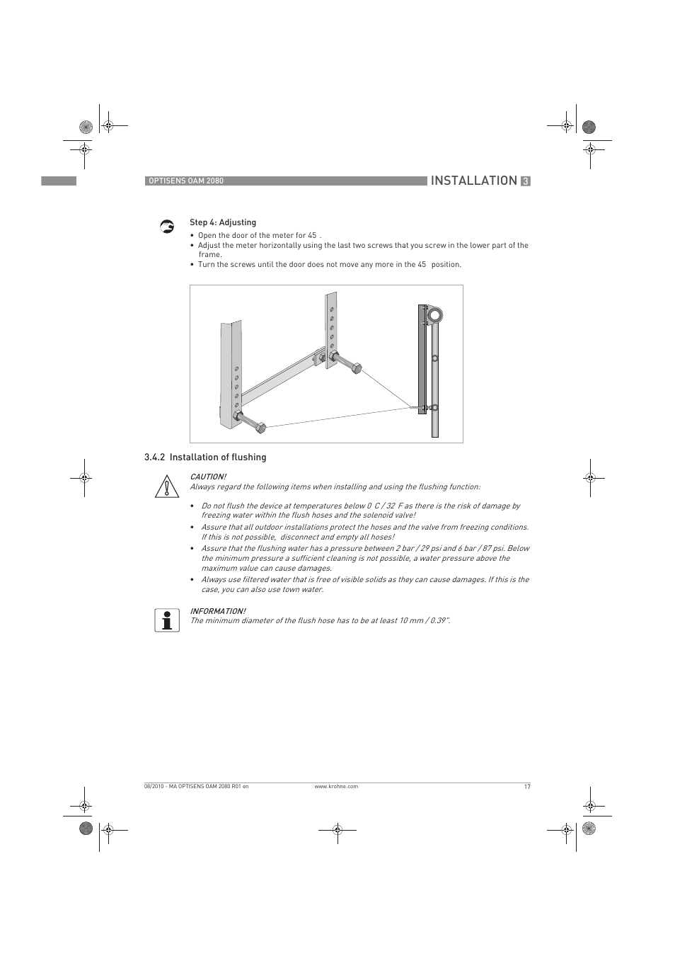Installation | KROHNE OPTISENS OAM 2080 EN User Manual | Page 17 / 44