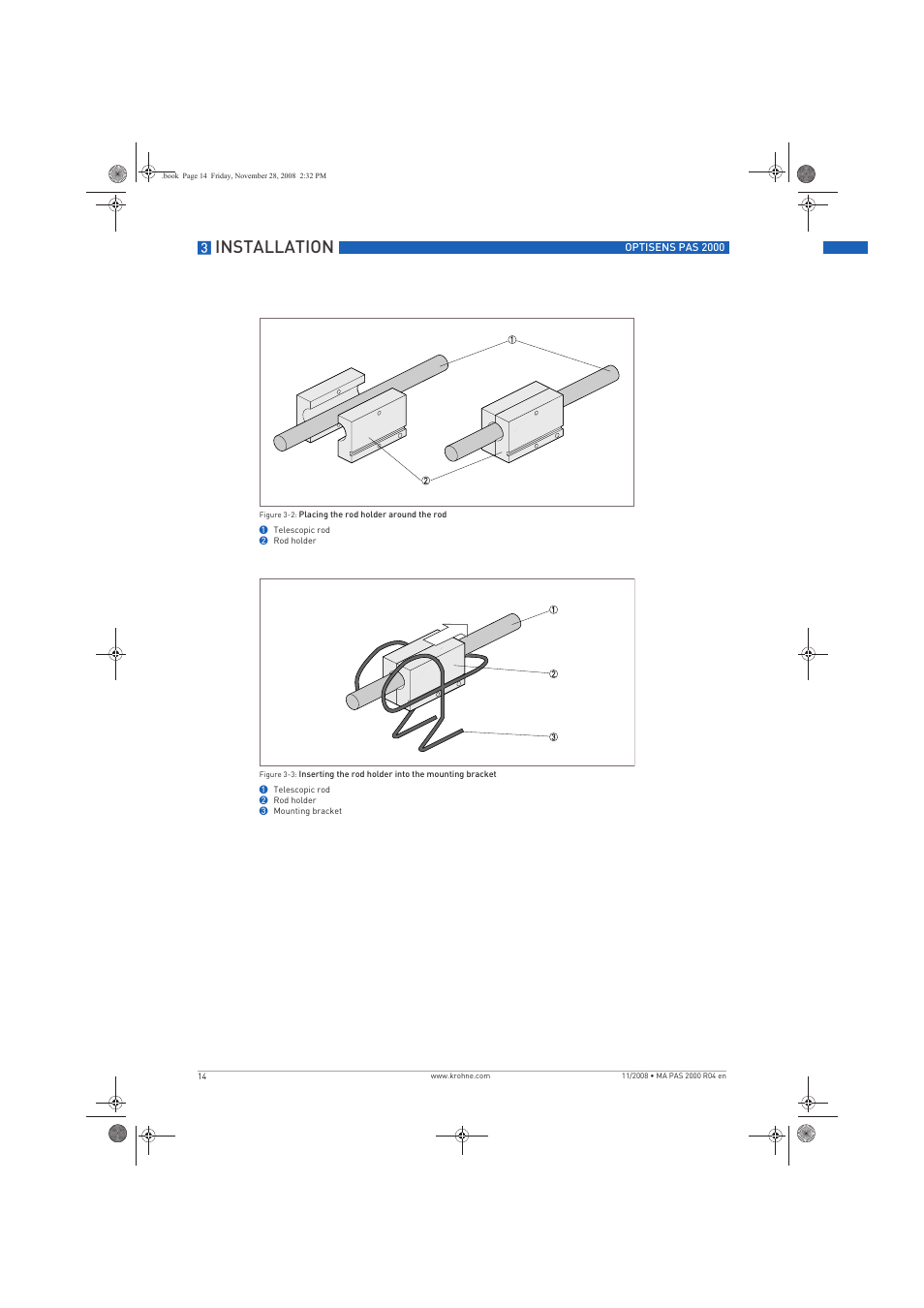Installation | KROHNE OPTISENS PAS 2000 EN User Manual | Page 14 / 44