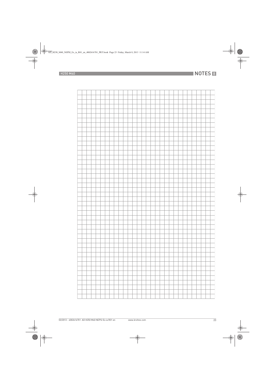 KROHNE H250 M40 NEPSI Ex ia User Manual | Page 23 / 24