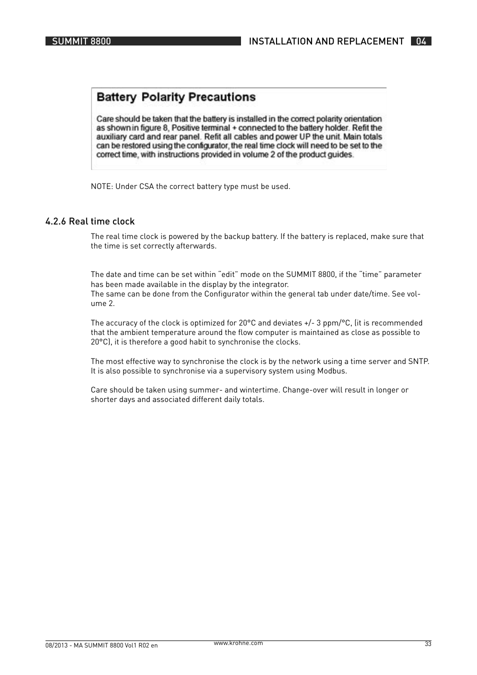 KROHNE Summit 8800 Vol 1 User Manual | Page 33 / 143