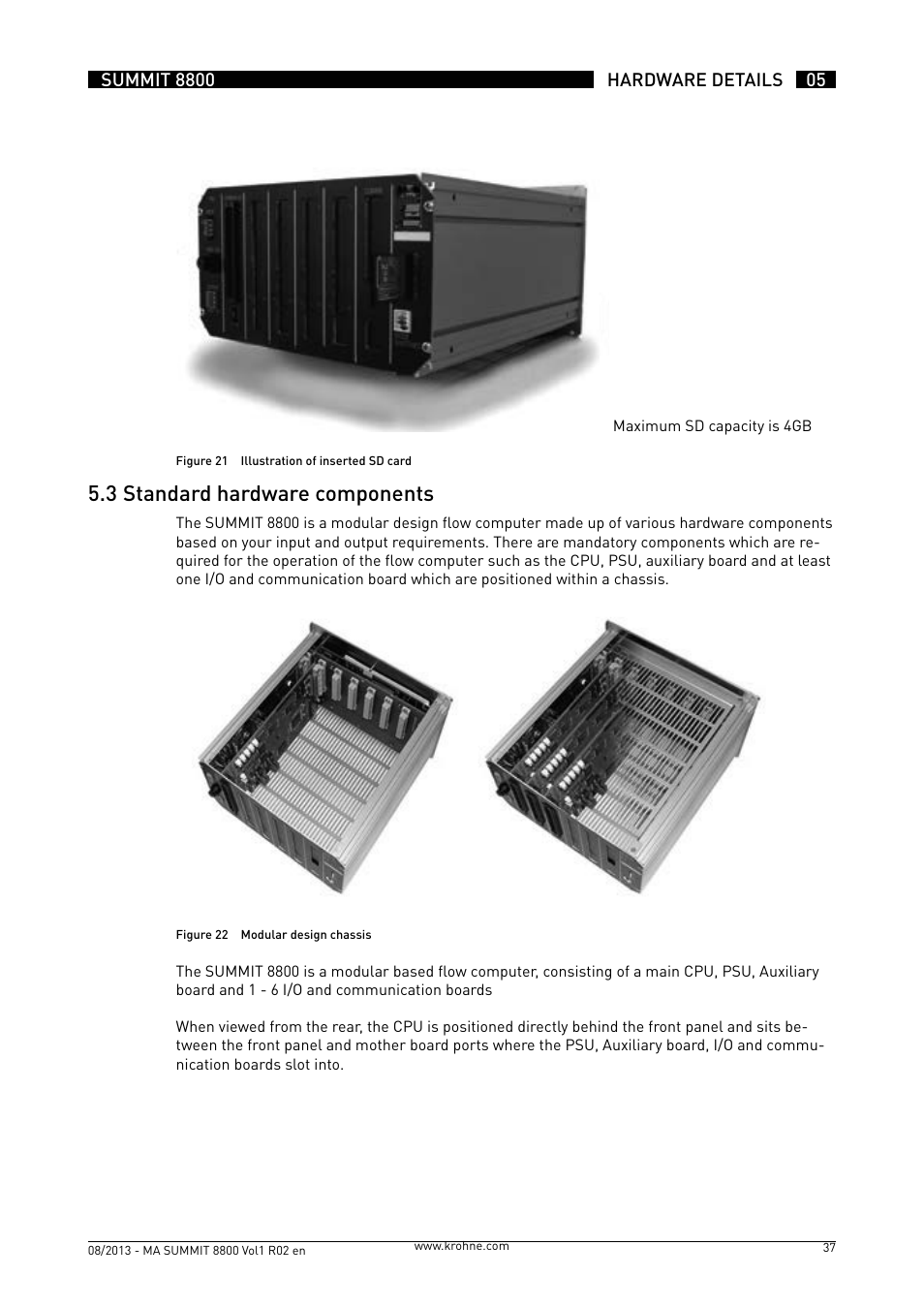 5 .3 standard hardware components | KROHNE Summit 8800 Vol 1 User Manual | Page 37 / 143