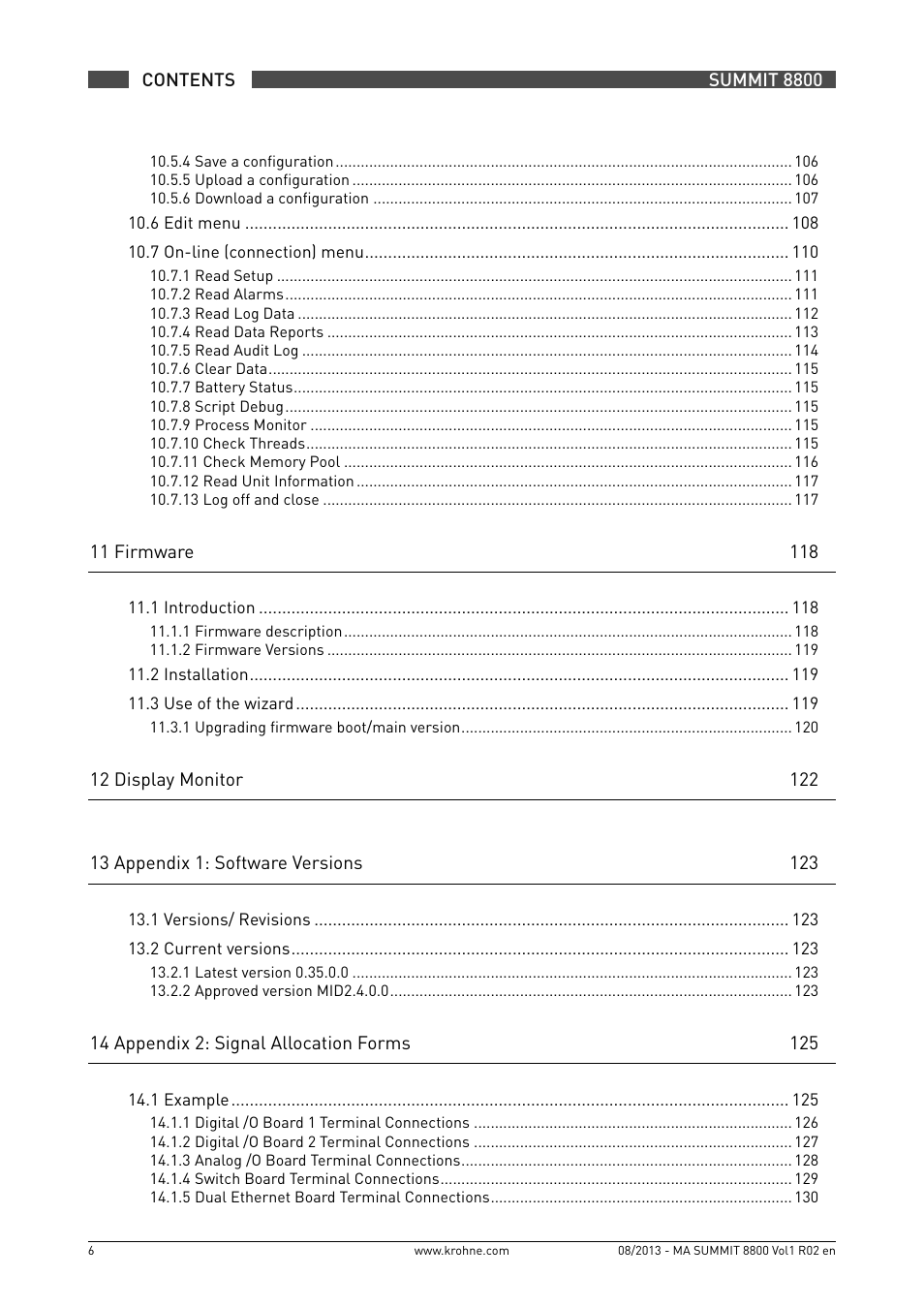 KROHNE Summit 8800 Vol 1 User Manual | Page 6 / 143