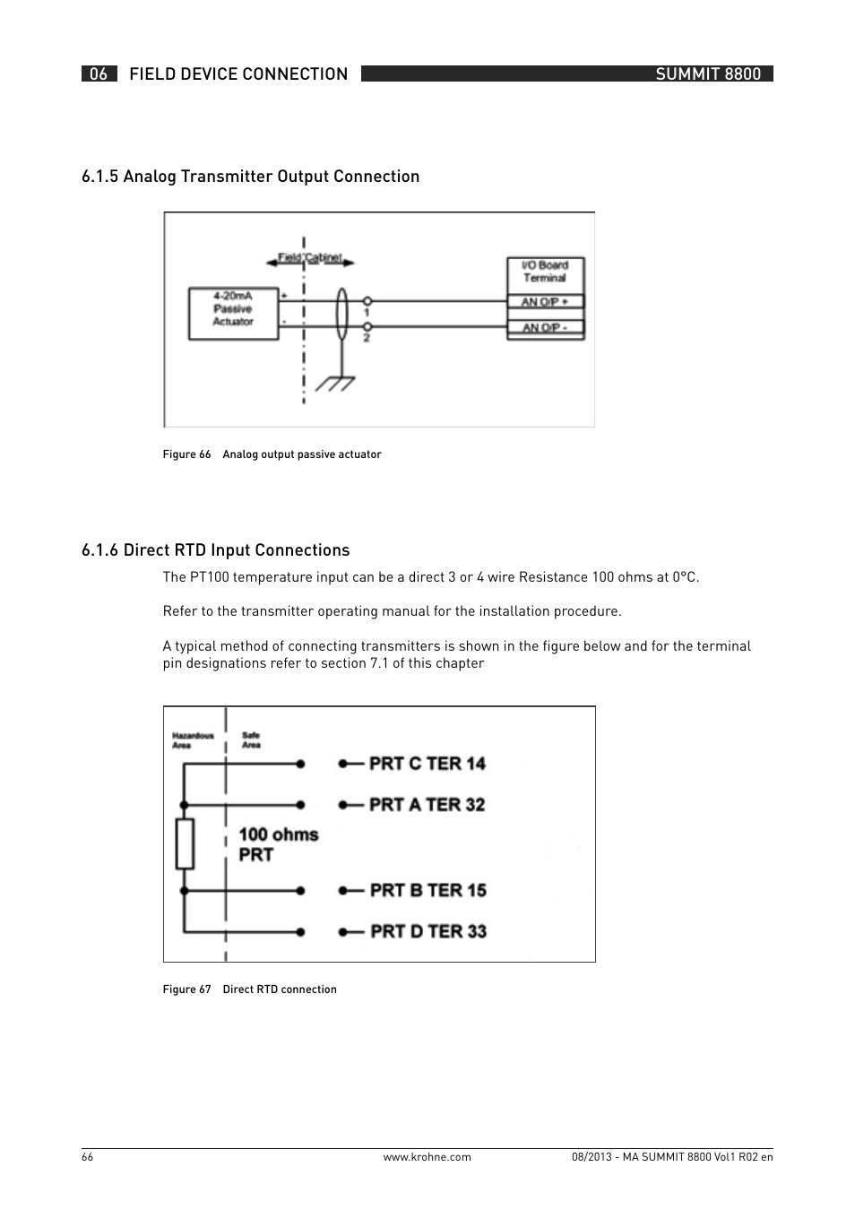 KROHNE Summit 8800 Vol 1 User Manual | Page 66 / 143