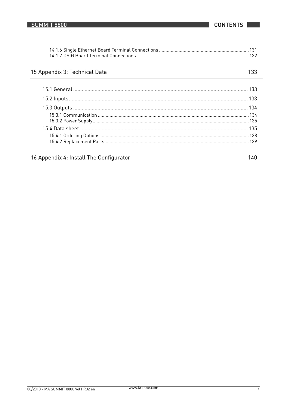 KROHNE Summit 8800 Vol 1 User Manual | Page 7 / 143