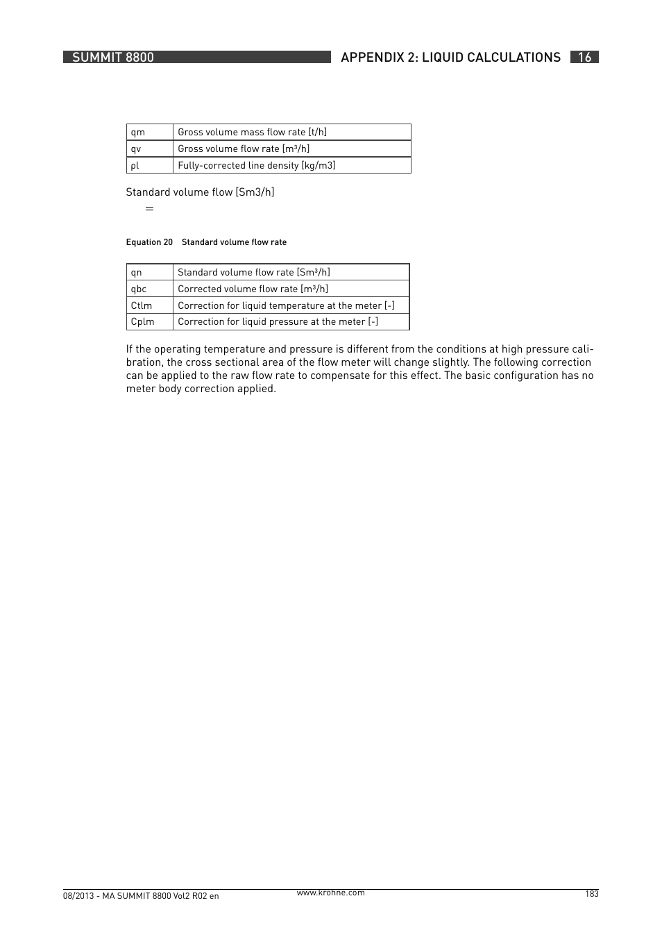 Cq q | KROHNE Summit 8800 Vol 2 User Manual | Page 183 / 187