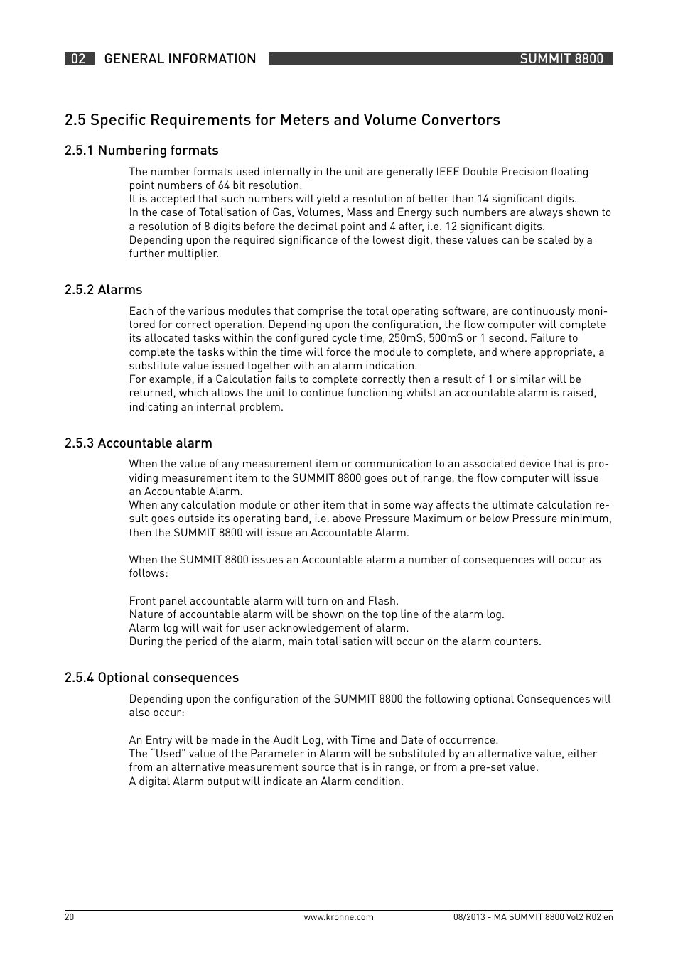 KROHNE Summit 8800 Vol 2 User Manual | Page 20 / 187