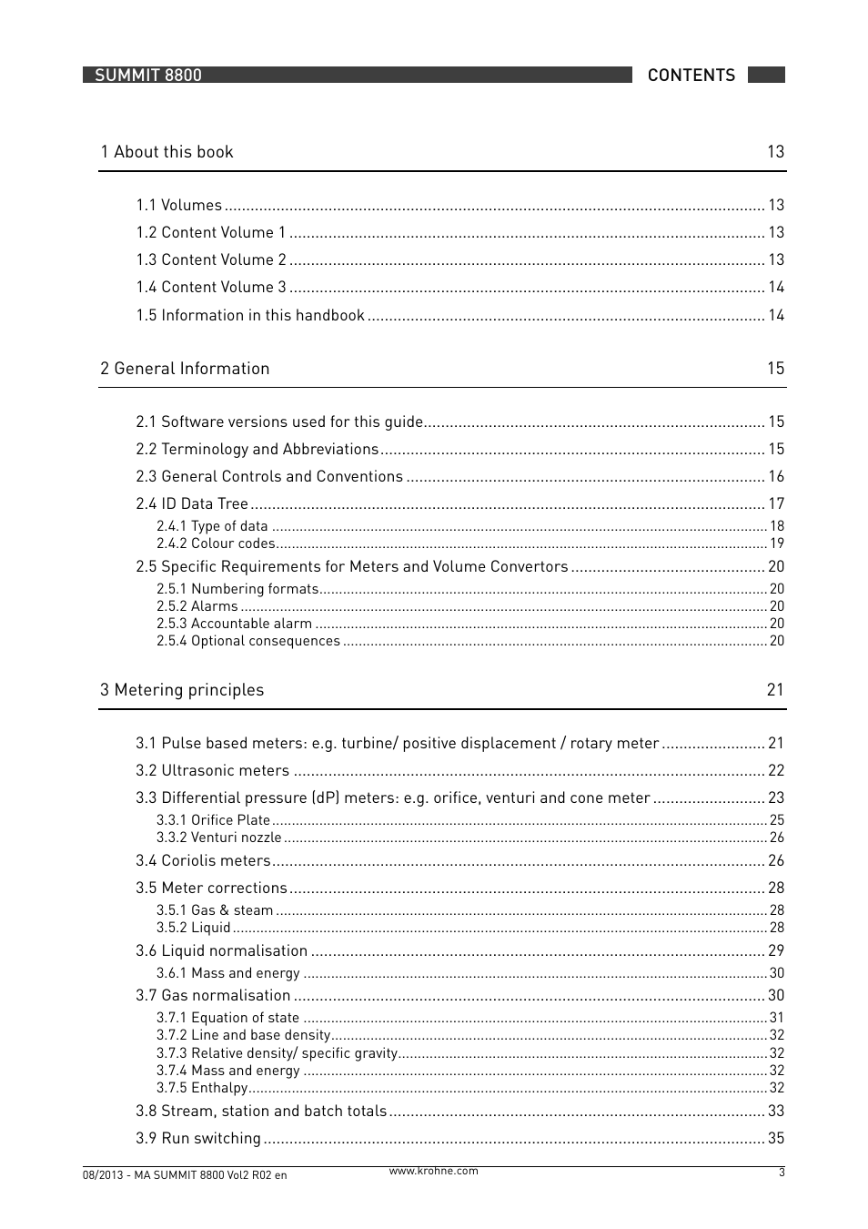 KROHNE Summit 8800 Vol 2 User Manual | Page 3 / 187