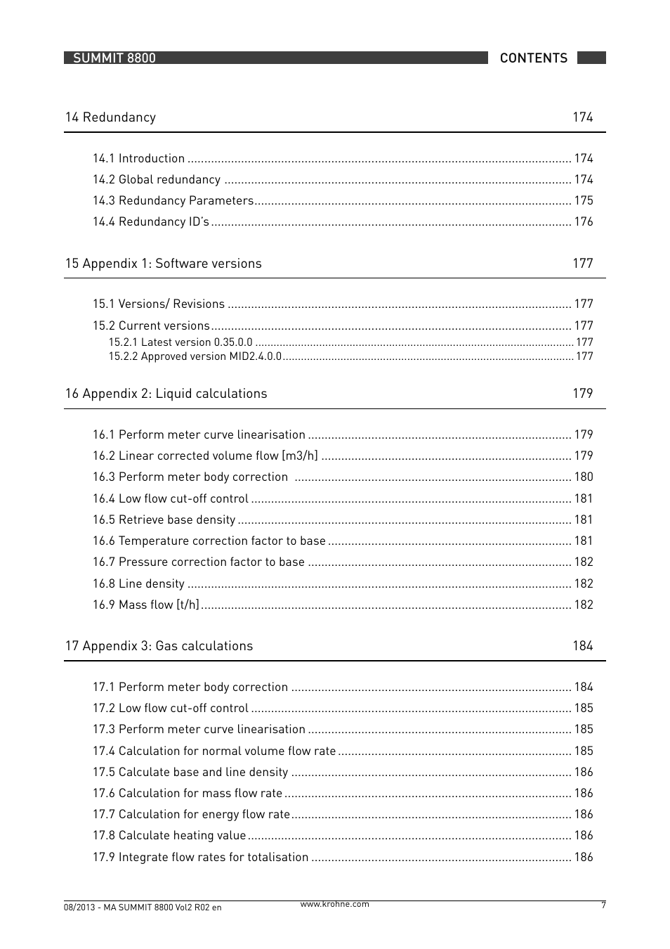 KROHNE Summit 8800 Vol 2 User Manual | Page 7 / 187