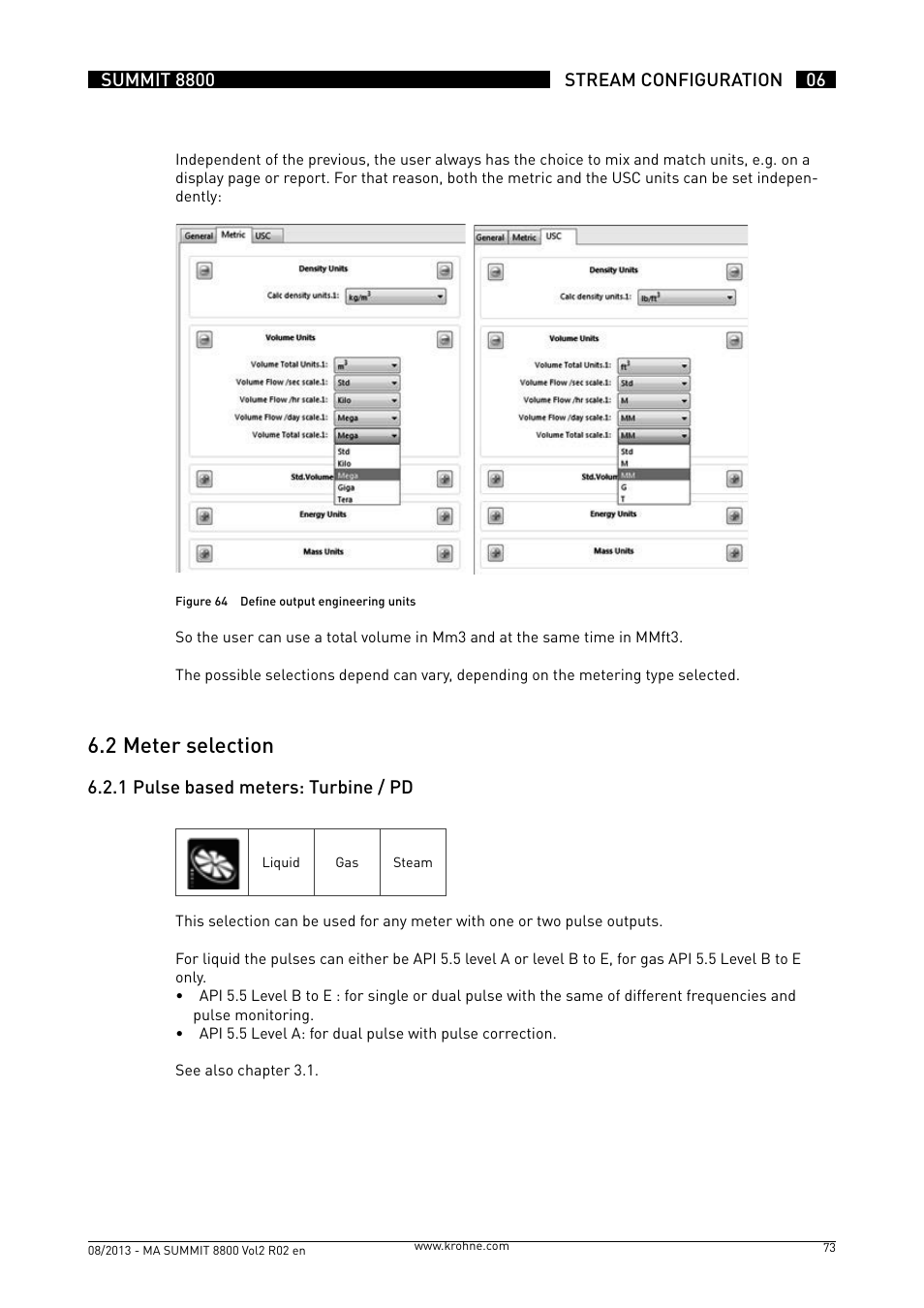 6 .2 meter selection | KROHNE Summit 8800 Vol 2 User Manual | Page 73 / 187