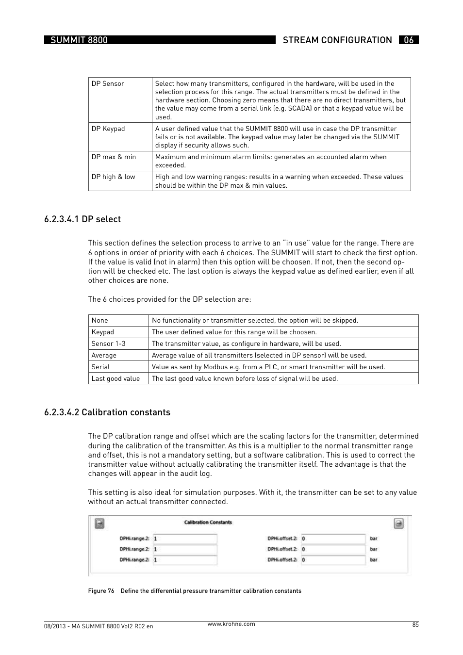 KROHNE Summit 8800 Vol 2 User Manual | Page 85 / 187