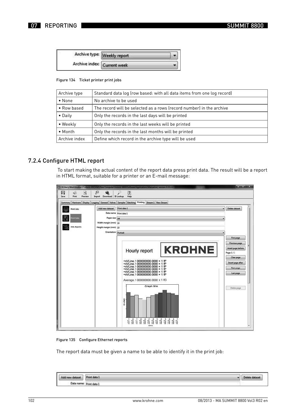 7 .2 .4 configure html report | KROHNE Summit 8800 Vol 3 User Manual | Page 102 / 171