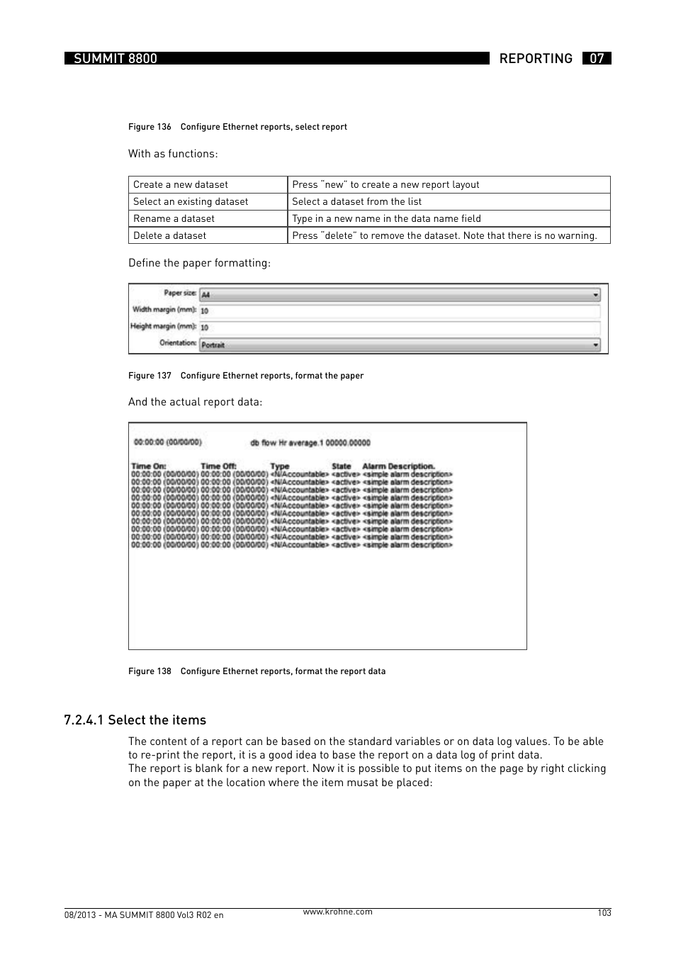 7 .2 .4 .1 select the items | KROHNE Summit 8800 Vol 3 User Manual | Page 103 / 171