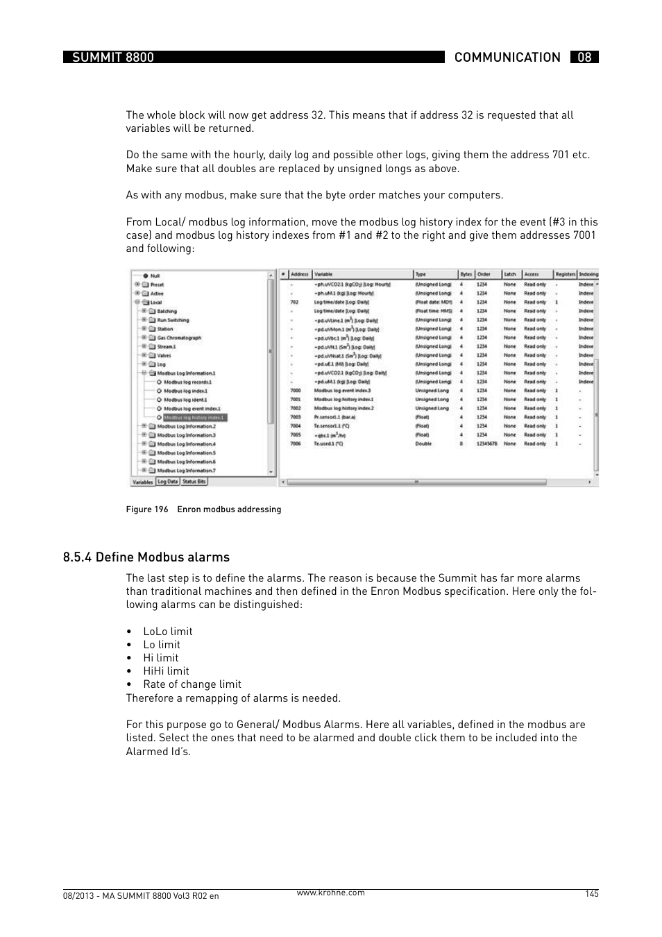 KROHNE Summit 8800 Vol 3 User Manual | Page 145 / 171