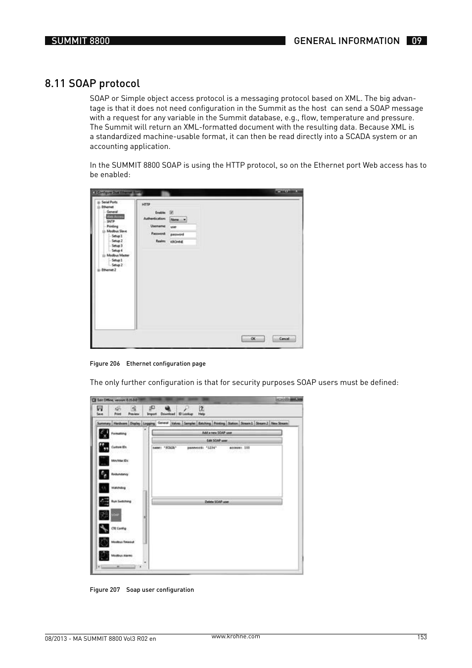 8 .11 soap protocol | KROHNE Summit 8800 Vol 3 User Manual | Page 153 / 171