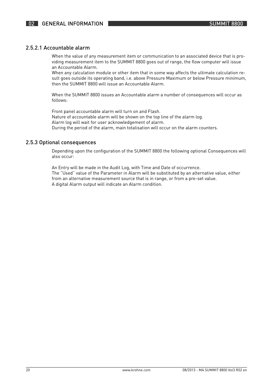 KROHNE Summit 8800 Vol 3 User Manual | Page 20 / 171