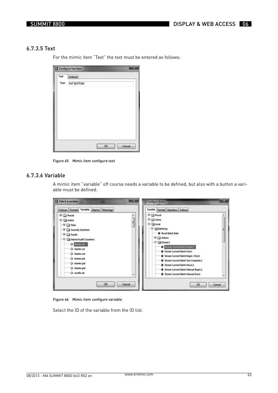 KROHNE Summit 8800 Vol 3 User Manual | Page 63 / 171