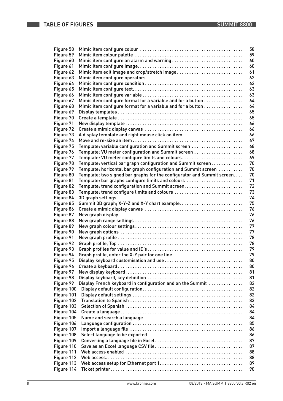 KROHNE Summit 8800 Vol 3 User Manual | Page 8 / 171