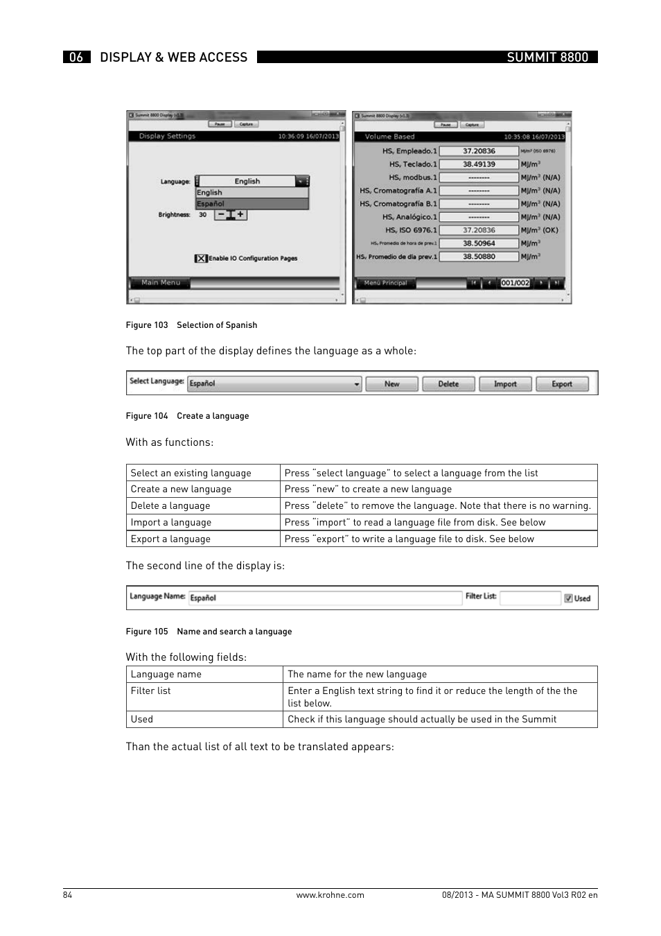 KROHNE Summit 8800 Vol 3 User Manual | Page 84 / 171