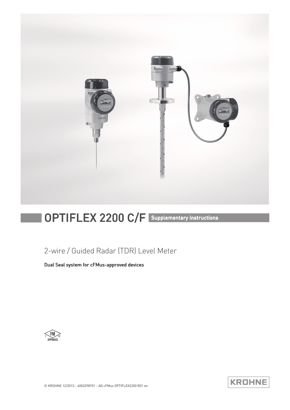 KROHNE OPTIFLEX 2200 cFMus User Manual | 8 pages