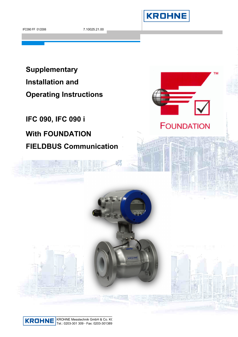 KROHNE IFC 090 i Converter FOUNDATION FIELDBUS User Manual | 44 pages
