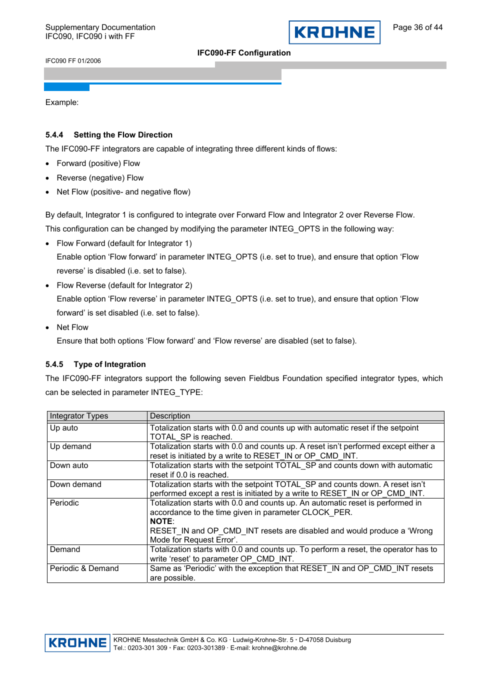 KROHNE IFC 090 i Converter FOUNDATION FIELDBUS User Manual | Page 36 / 44