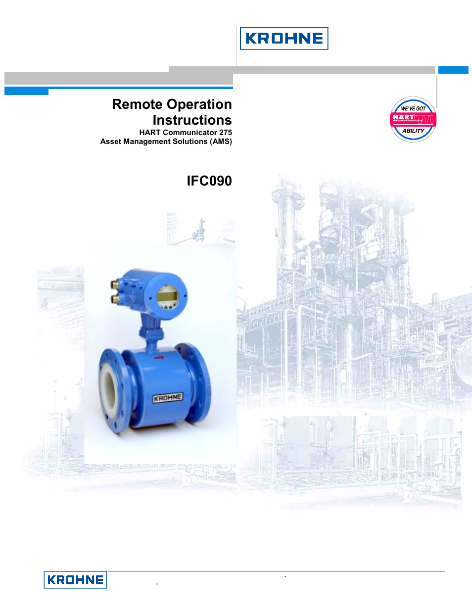 KROHNE IFC 090 Converter HART User Manual | 8 pages