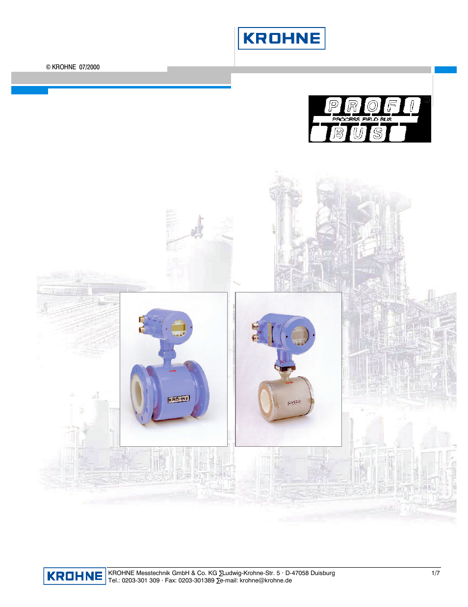 KROHNE IFC 090 Converter PROFIBUS User Manual | 7 pages