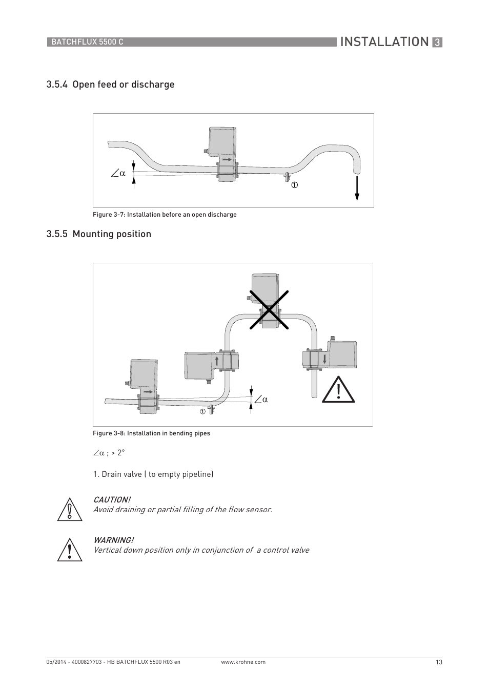 Installation | KROHNE BATCHFLUX 5500 C EN User Manual | Page 13 / 32