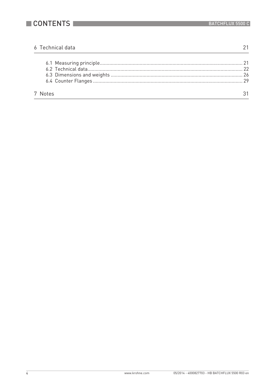 KROHNE BATCHFLUX 5500 C EN User Manual | Page 4 / 32