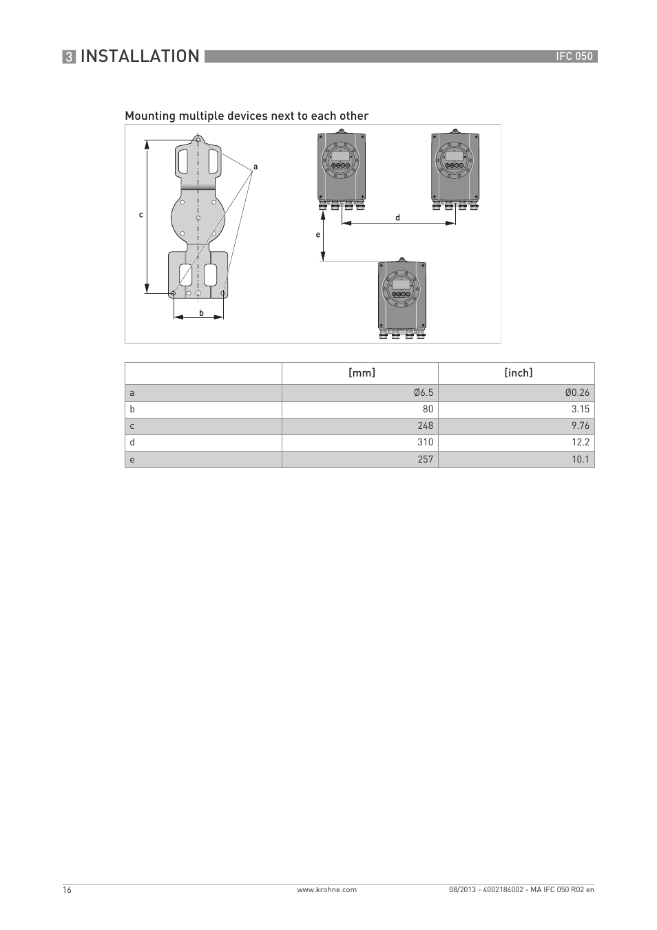 Installation | KROHNE IFC 050 Converter EN User Manual | Page 16 / 84
