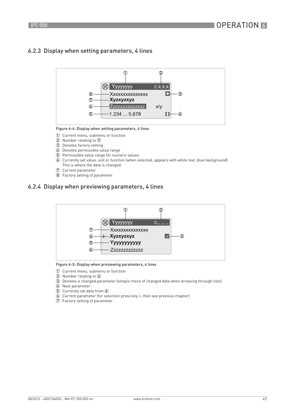 Operation | KROHNE IFC 050 Converter EN User Manual | Page 47 / 84