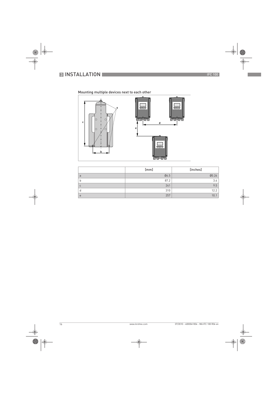 Installation | KROHNE IFC 100 Converter EN User Manual | Page 16 / 116