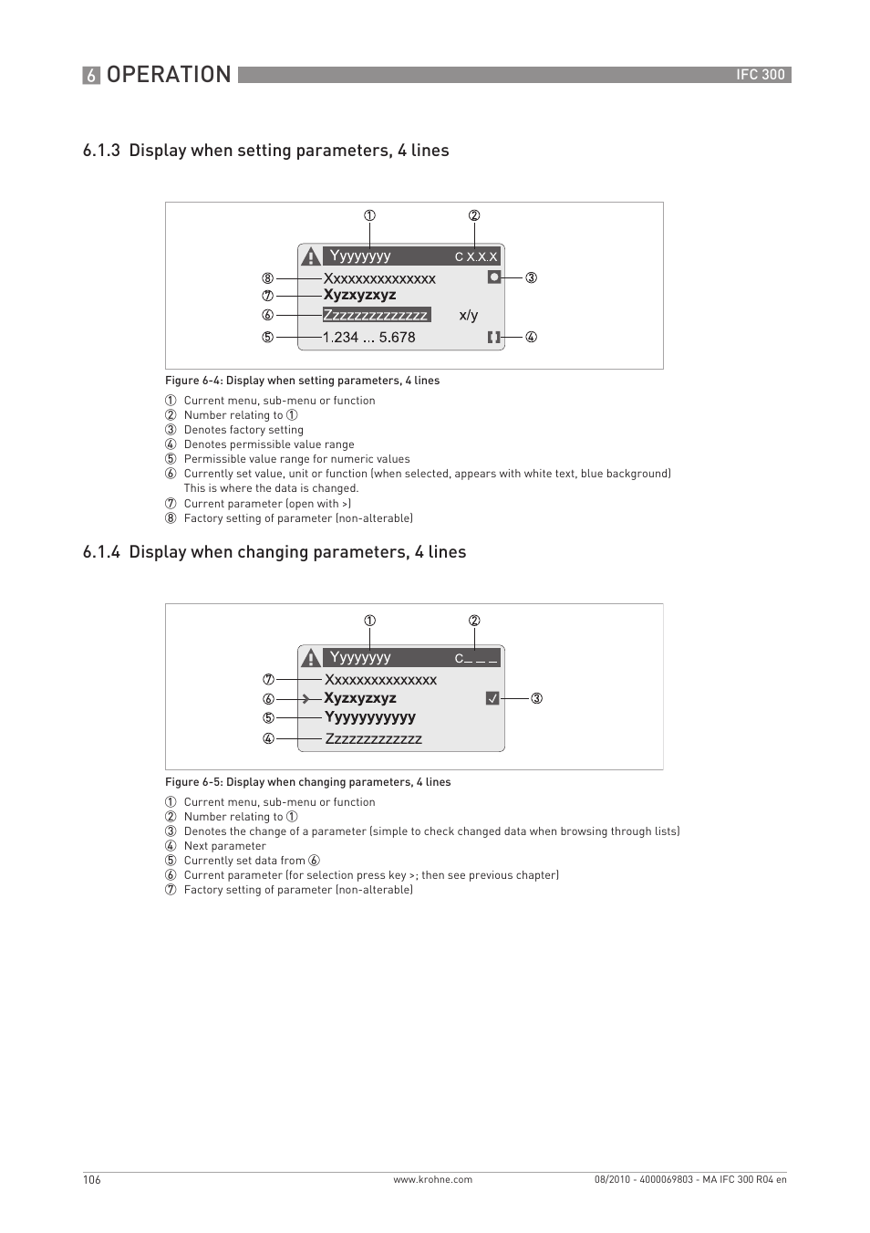 Operation | KROHNE IFC 300 Converter EN User Manual | Page 106 / 192